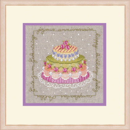 Kit Point De Croix Le Bonheur Des Dames – Bienvenue Janvier, Toile Aïda 18ct, DMC, Dimensions 21x23 Cm