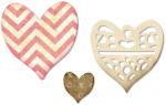 Sizzix Thinlits Die Set 4PK - Coeurs Couches