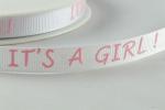 Ruban 10mm - It's Girl - Grosgrain - Rose
