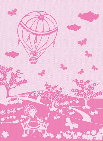 Serviette Mongolfiera - Rose - Printemps