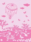 Serviette Mongolfiera - Rose - Printemps