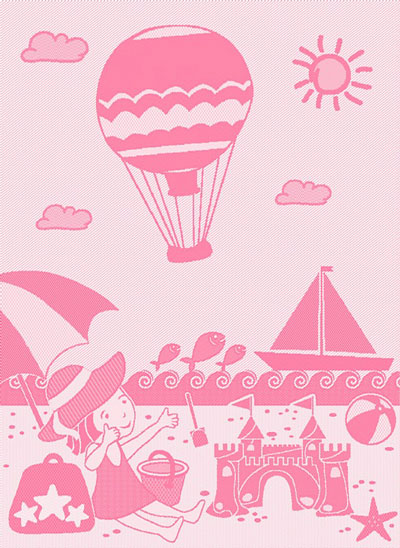 Serviette Mongolfiera - Rose - été