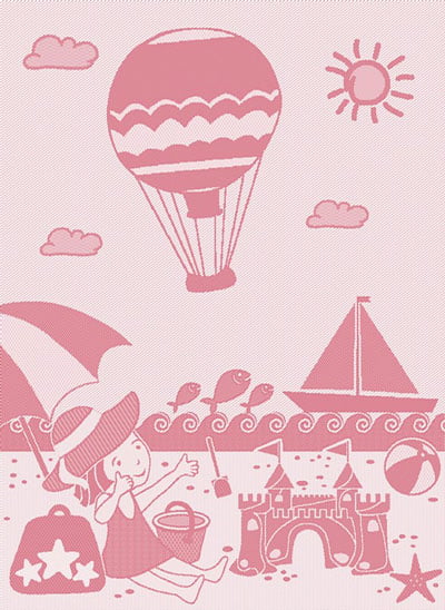 Serviette Mongolfiera - Rose poudre - été