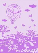 Serviette Mongolfiera - Lilas - Printemps