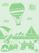 Serviette Mongolfiera - Vert - été
