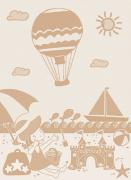 Serviette Mongolfiera - Biscuit - été