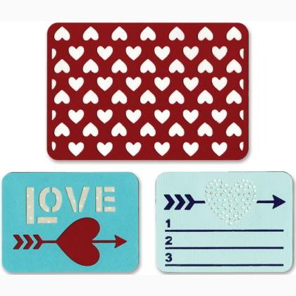 Sizzix Thinlits Die Set 3PK - Amour