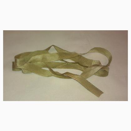 Grungy Green Dupioni Silk 1/2\" (1yd)