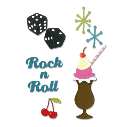 Sizzix Thinlits Die Set 9PK - Coupe glacée Rock \'n Roll