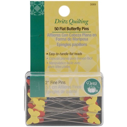 Épingles tête plate colorées - 50 pièces