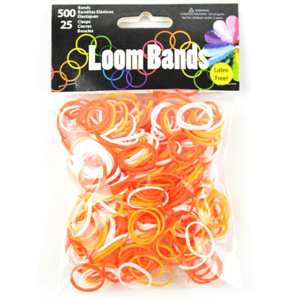 Loom bands - Orange mélanger