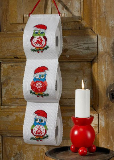 Porte-rouleuax: Christmas Owls