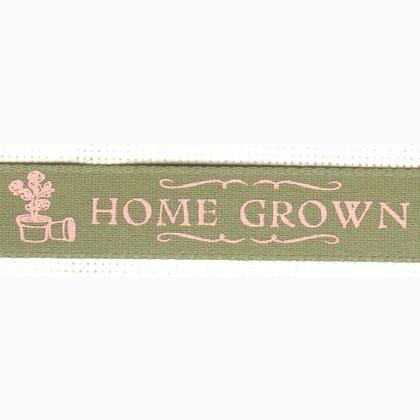 Ruban 15mm - Home Grown - Gris/Rose