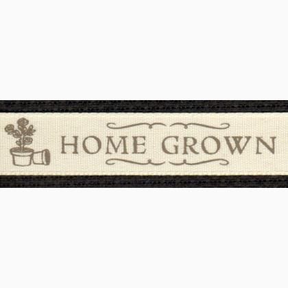 Ruban 15mm - Home Grown - Blanc/Gris