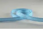 Ruban Rayé 10mm - Turquoise/Blanc