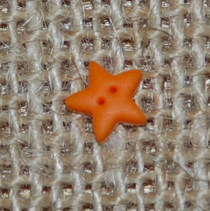 Bouton - Pulled Star - Glow Orange S