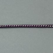 Lacet tressé plat pointillés - Mauve et Nacre