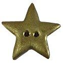 Bouton - Metallic Gold Star, Small