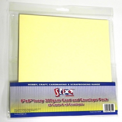 Cartons et Enveloppes Ivoire 20 cm x 20 cm