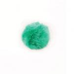 Pompon en fausse fourrure Vert - 13 cm