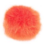 Pompon en fausse fourrure Orange - 13 cm