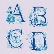 Le grand ABC «Toile de Jouy» Bleu