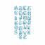 Le grand ABC «Toile de Jouy» Bleu