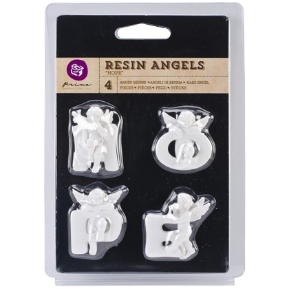 Set d\'ornaments - White Resin Angel