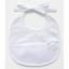 Bavoir Baptême - blanc en tissu avec motifs losange