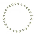 Coupon broderie traditionnelle Couronne de feuilles