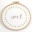 Coupon broderie traditionnelle Couronne de feuilles