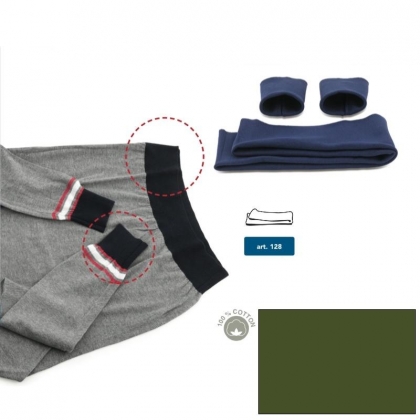 Bords en jersey de coton - Vert vif