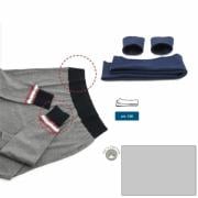 Bords en jersey de coton - Gris clair