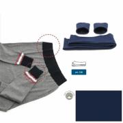 Bords en jersey de coton - Bleu
