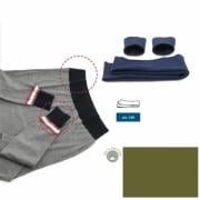 Bords en jersey de coton - Vert loden