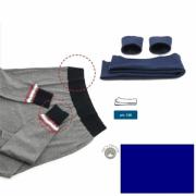 Bords en jersey de coton - Bleu sport