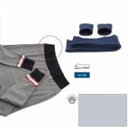 Bords en jersey de coton - Gris mèlangè