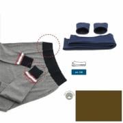 Bords en jersey de coton - Vert militaire