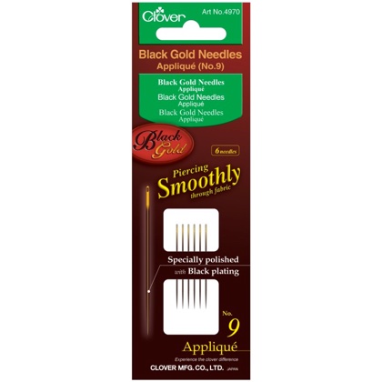 Aiguilles pour Applique/Sharps - Noir/Or n. 12