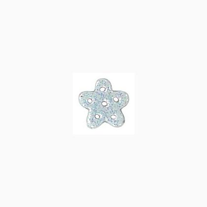 Bouton - Blue Glitter Snowflake, Small