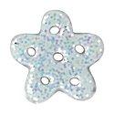 Bouton - Blue Glitter Snowflake, Small