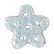 Bouton - Blue Glitter Snowflake, Small