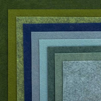 Assortiment de feutrine Pacifique 15x15cm.