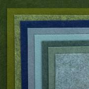 Assortiment de feutrine Pacifique 15x15cm.