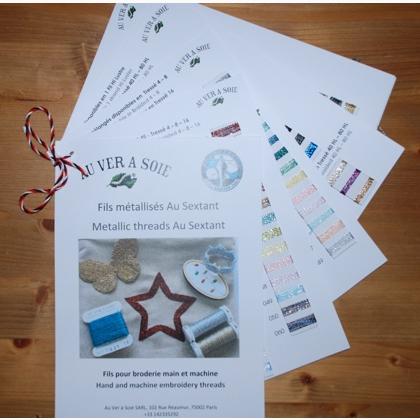 Carte de coloris Fils métallisés Au Sextant