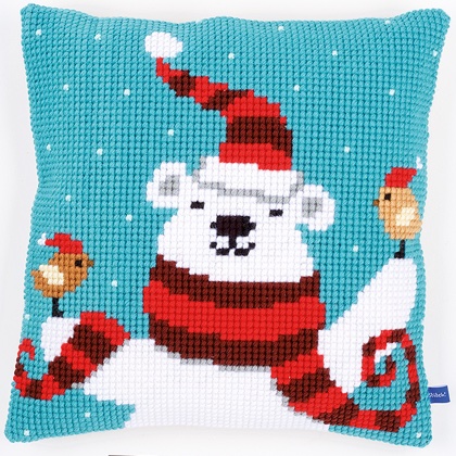 Coussin: Happy Christmas Bear