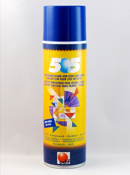Colle temporaire pour tissus et papiers 500ml.