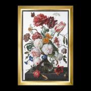 Still Life with Flowers in a Glass Vase, 1650-1683 - Lin