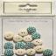 Hearts - Boutons en bois - 15 mm - Bleu