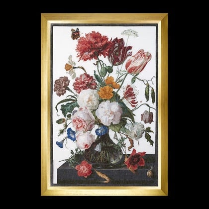Still Life with Flowers in a Glass Vase, 1650-1683 - Lin